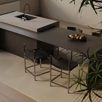 Modern table combination 3d model