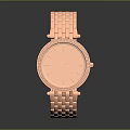 Luxury Rose Gold Watch Featuring Chain Strap Diamond Accents And Elegant Design