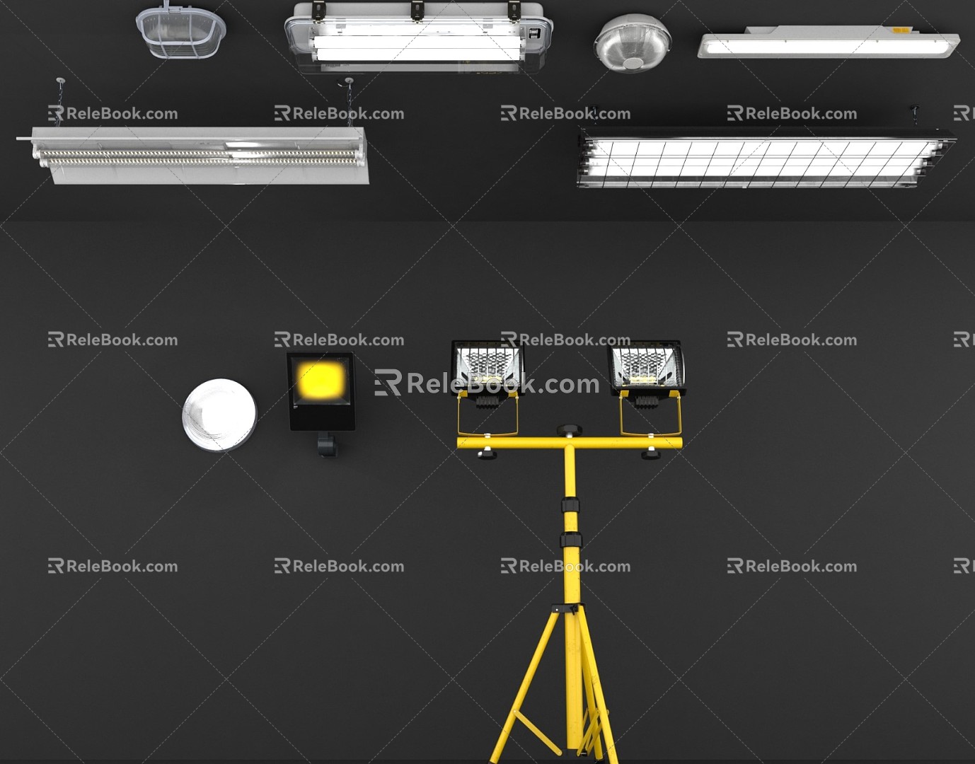 Modern Grille Lamp Emergency Lamp Explosion-proof Lamp 3d model