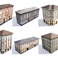 Traditional European style Architecture With Row Residential Buildings And Diverse Roof Designs