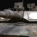 Military Tank Weapon With Camouflage Paint Cannon Tracks And Number P2