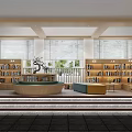 library reading room reading area book bar bookcase bookshelf office cultural area booth rest area 3d model