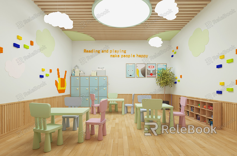 Modern Kindergarten Kindergarten Classroom model