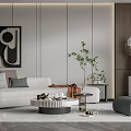 Modern Sofa Coffee Table Combination Sofa Coffee Table 3d model