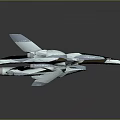 Detailed 3D Model Of Advanced Futuristic Aerospace Spacecraft For Cosmic Exploration