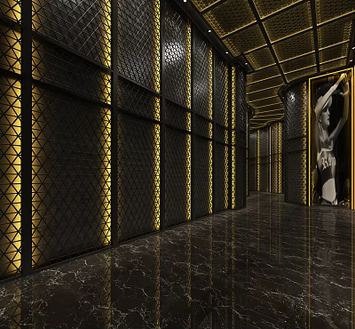 Industrial LOFT KTV aisle aisle 3d model