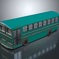 Vintage Green Train Model With Multiple Windows And Shiny Metal Surface