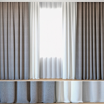 Fabric curtains 3d model