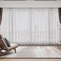 New Chinese Curtain Window Screen 3d model