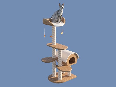 Cat climbing frame SU model 3d model