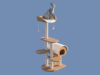 Cat climbing frame SU model 3d model