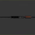 Black Red Assault Rifle Featuring Red Grip Stock And Tactical Barrel