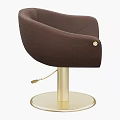 Modern Leisure Chairs With White And Pink Upholstered Seats And Metal Swivel Bases