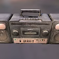 Sony Vintage Boombox With Large Speakers Control Buttons And Cassette Deck