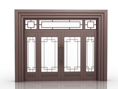 new chinese style gate 3d model