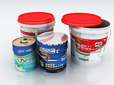 Modern Paint Bucket Waterproof Coating 3d model
