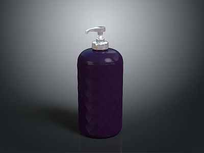 Purple Diamond Pattern Home Daily Necessities Bottle With Silver Pump Dispenser 3d model