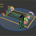 Electric Vehicle Chassis Display Model With Battery Motor Wheels And Green Tech