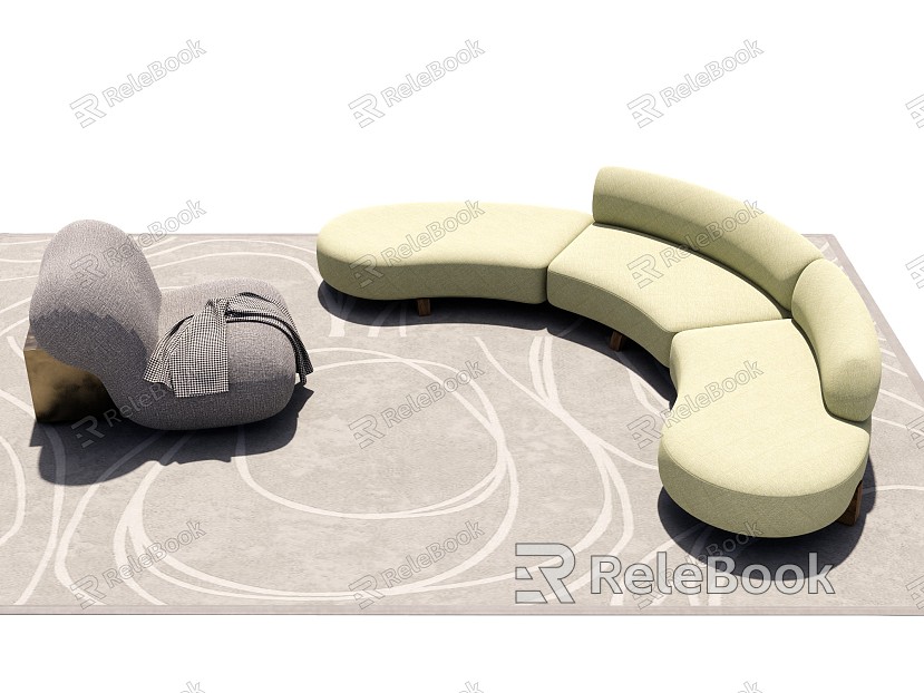 Modern Combination Sofa Arc Sofa model