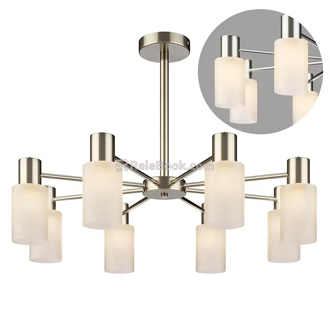 Simple Light Luxury Chandelier 3d model