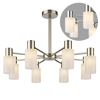 Simple Light Luxury Chandelier 3d model