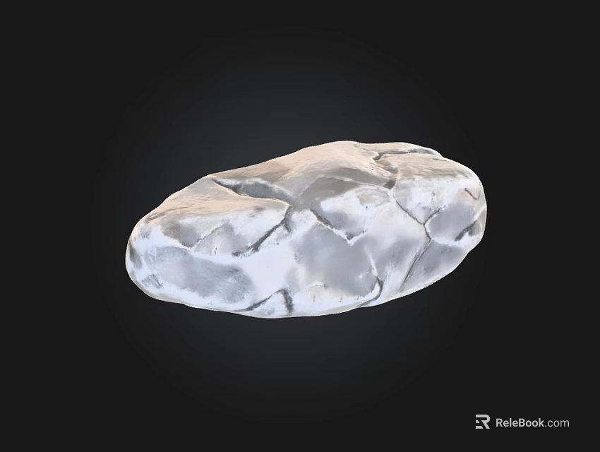 Natural Cracked Stone And Wood Materials For Decorative Craft Projects 3d model 