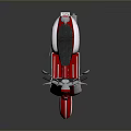 Red and White Classic Scooter With Black Seat And Chrome Details On Reflective Surface