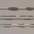 Various Styles of Downlights and Spotlights with Black Gold Elements Arranged in Rows