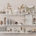 Modern Ornaments Combination Ornaments Decorative Rack Laminar Partition Vase 3d model