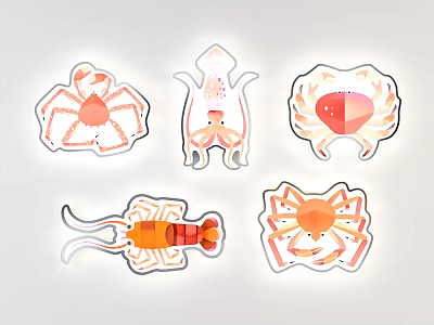 Modern wall lamp home cartoon illustration wall lamp beautiful Chen pendant 3d model