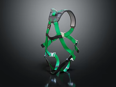 Green Pet Harness With Adjustable Straps Secure Buckle And Comfortable Design 3d model