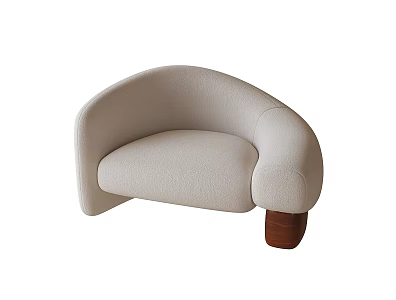 Modern Single Sofa Leisure Chair Sofa Stool 3d model