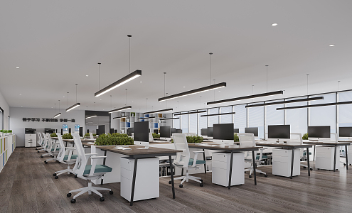 modern public office area office 3d model