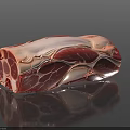 Fresh Marbled Raw Beef Chunk With Red Meat And White Fat Texture