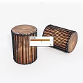 Musical Instruments Old Handmade Drums 3d model