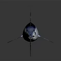 Sailfish With Deep Blue Dorsal Fin And Silver White Body On Dark Background With Reflection 3d model
