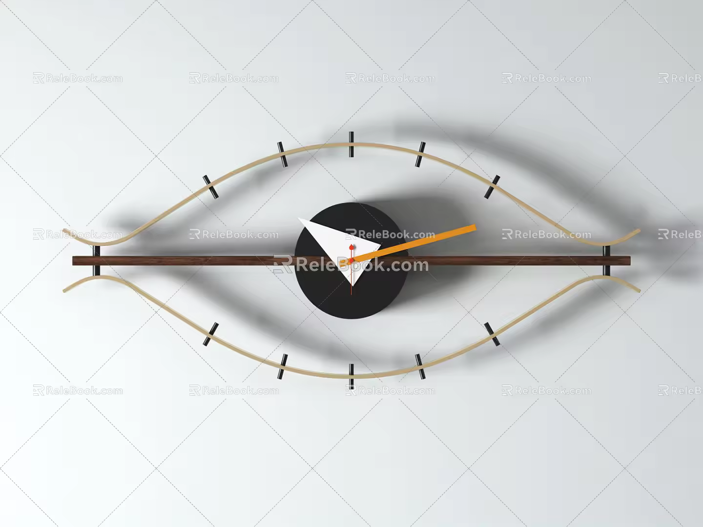 Modern clock art clock eye wall clock 3d model