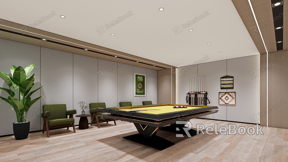 Modern Billiard Room model