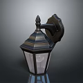 Classic Black Metal Outdoor Wall Lantern With Glass Shade And Decorative Top