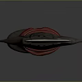 Decorative Fantasy Knife With White Sharp Blade And Red Wrapped Handle