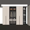 Modern Wardrobe Interior Design With Glass Doors Shelves And Hanging Clothes
