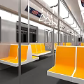 Retro American subway station net red punch card 3d model