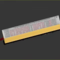 Open Book With Golden Edges And Text Pages On Dark Background