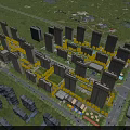 Aerial View Planning of Modern Residential Community With High Rise Buildings Greenery and Roads