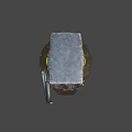 Hand Grenade With Metal Body Yellow Markings And Safety Pin Design