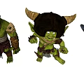 Modern game character small boxing with biochemical character 3d model