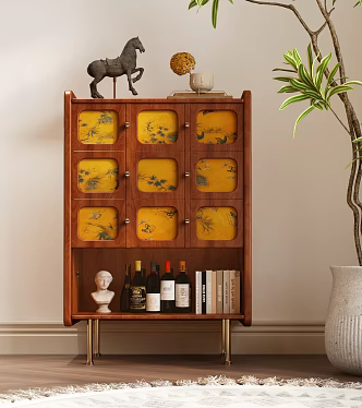 Modern Middle Ancient Style Entrance Cabinet Modern Middle Ancient Style Bucket Cabinet Modern Middle Ancient Style Decorative Cabinet 3d model