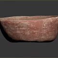 Handmade Red Ceramic Bowl Sculpture Carving With Textured Surface And Artistic Craftsmanship