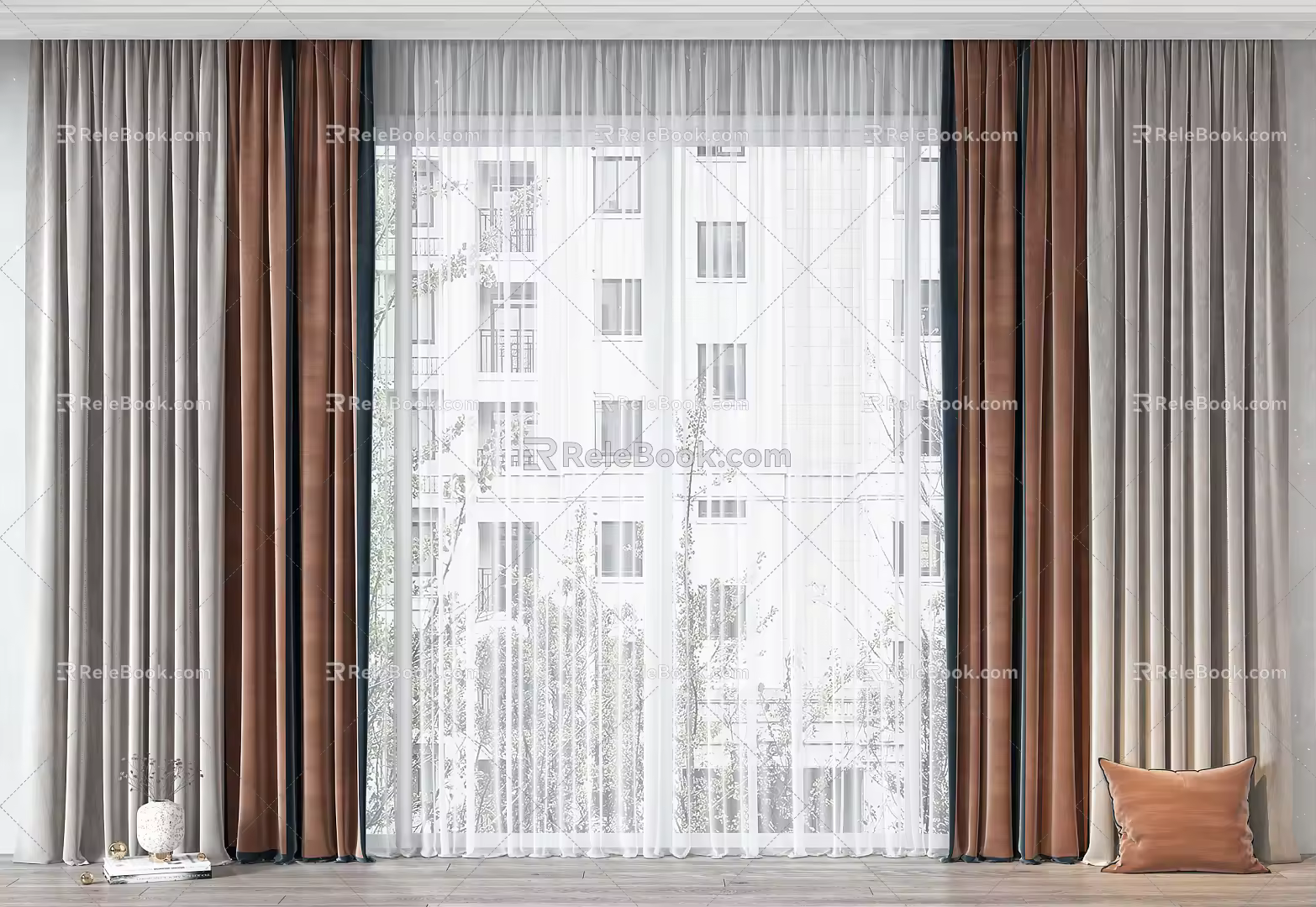 Modern Curtains 3d model