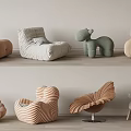 Modern single sofa 3d model